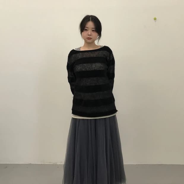 MEN’S MELROSE Mohair Stripe Knit