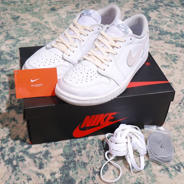 Jordan 에어조던 1 로우 OG 파티클 그레이 265 나코탭