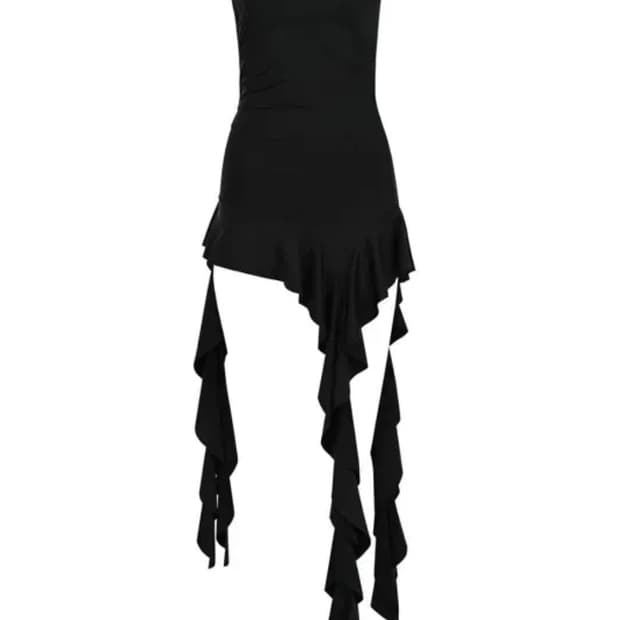 보헤미안서울 ruffle mini dress