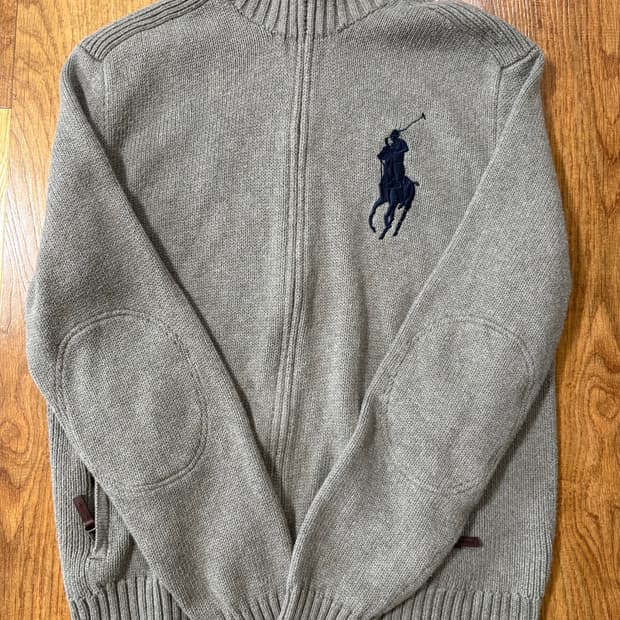 폴로 빅포니 집업 니트
