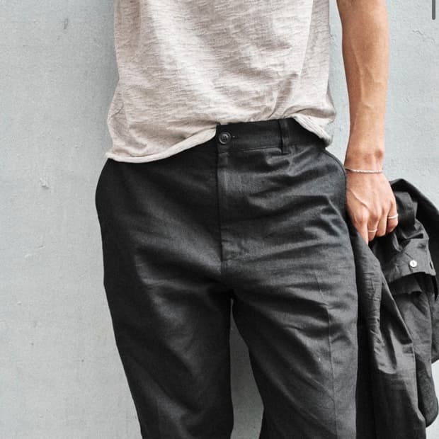 Textured Straight Pants