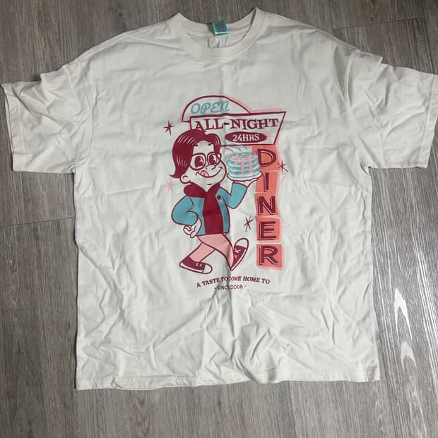 검정치마 콘서트 md 다이너 티셔츠 L사이즈 팝니다