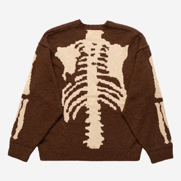 캐피탈 5G 울 본 크루넥 스웨터 브라운