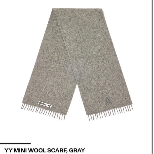 오픈와이와이 미니 울 스카프, 그레이
