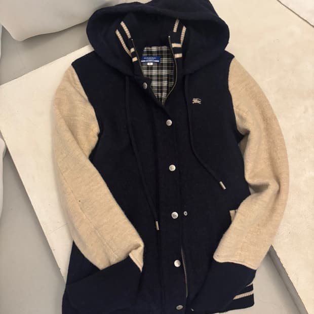 Burberry Hood Wool Varsity Jacket