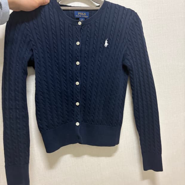 폴로 걸즈 가디건 네이비 M