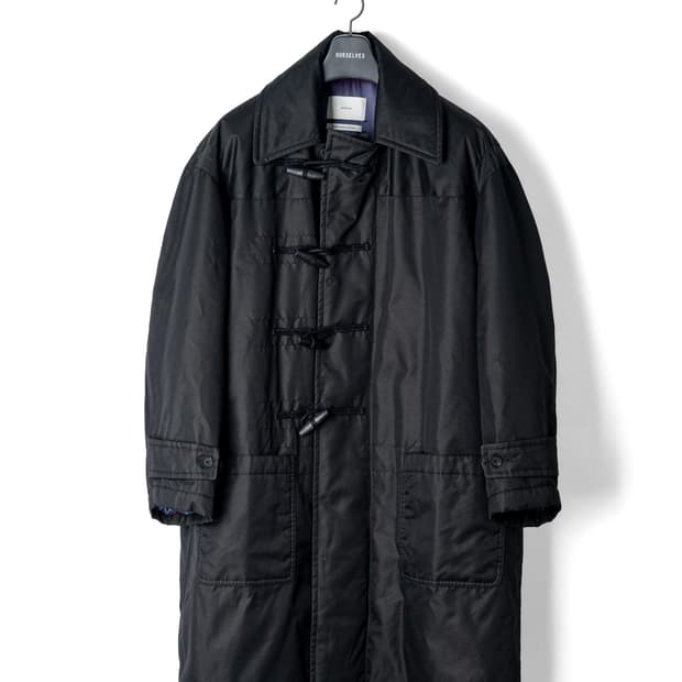 [1] 아워셀브스 인슐레이션 개버딘 더플 코트 블랙 ourselves