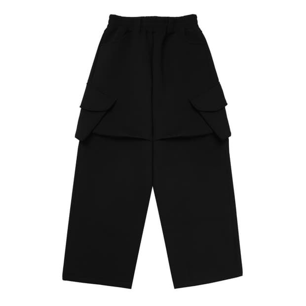 Mjd 코인서울 와이드 카고 스웻 팬츠 블랙 미개봉 판매