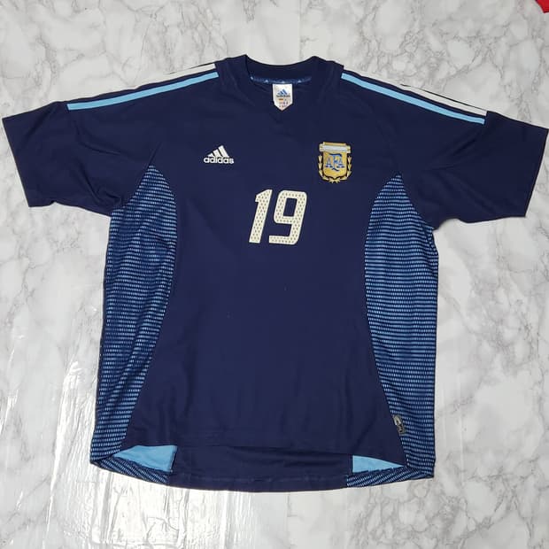 02-03 아디다스 아르헨티나 어웨이 유니폼 반팔No.19 CRESPO