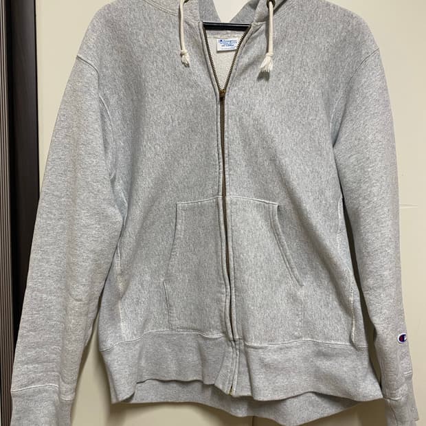 챔피온 리버스위브 블루택 집업 후디