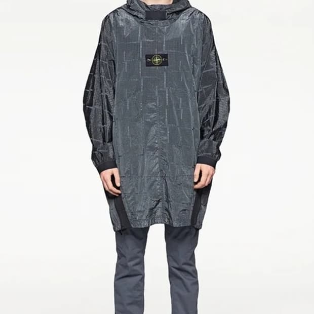 ♤필독♤ 스톤아일랜드 나일론 메탈 워터로 판초 자켓
