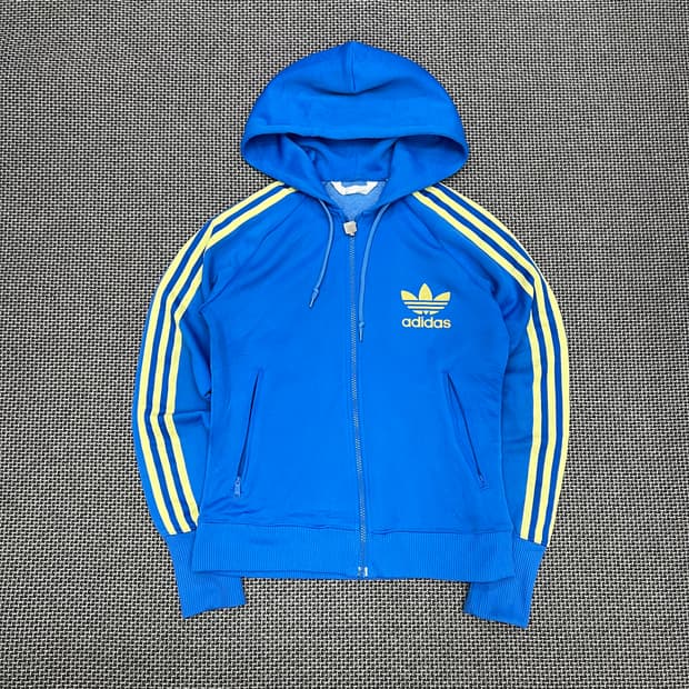 착샷O 아디다스 블루골드 후드져지