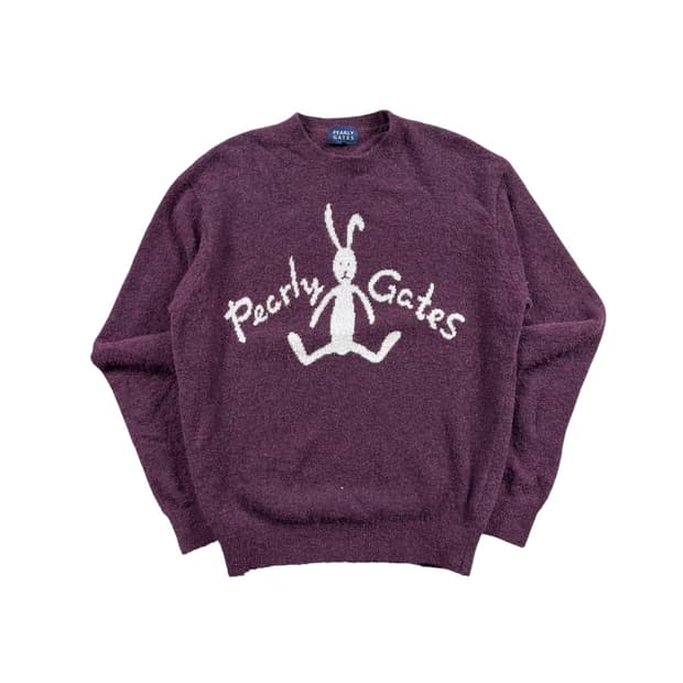 PEARLY GATES 토끼 그래픽 니트 