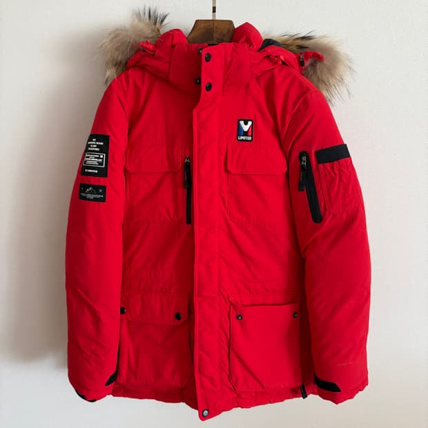 밀레 LIMITED 레드 패딩 점퍼 90