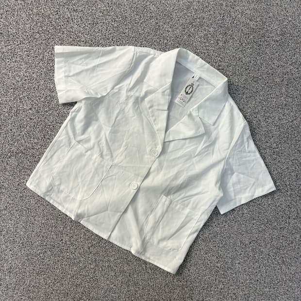 실측확인 새상품 빈티지 크롭 반팔 자켓 블라우스 0727J1
