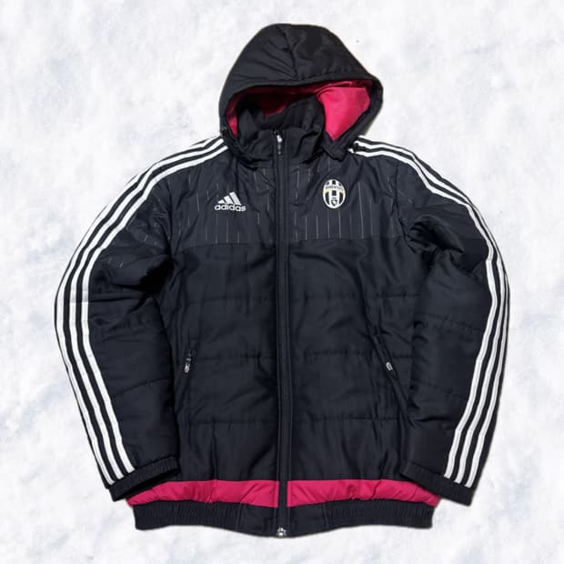 아디다스 유벤투스 블랙핑크 검핑 패딩