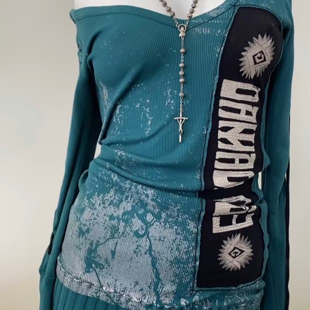 빈티지 샐비지 탑 와이즈걸 salvage vintage