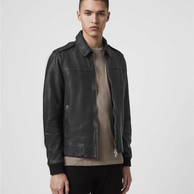 올세인츠 가죽쟈켓 L