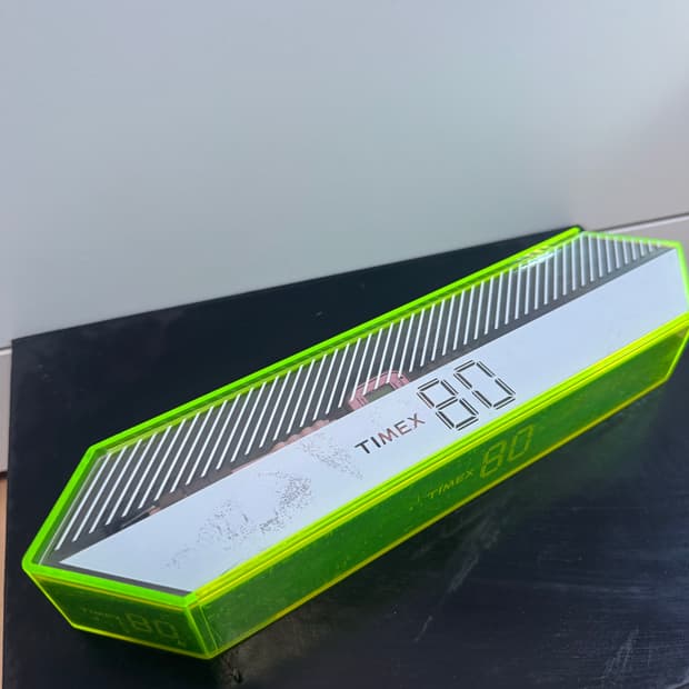Timex80 indiglo 핑크브라운 빈티지 디지털시계