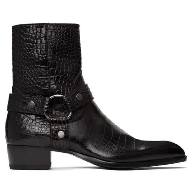 생로랑 하네스 와이어트 크로커다일 부츠 43