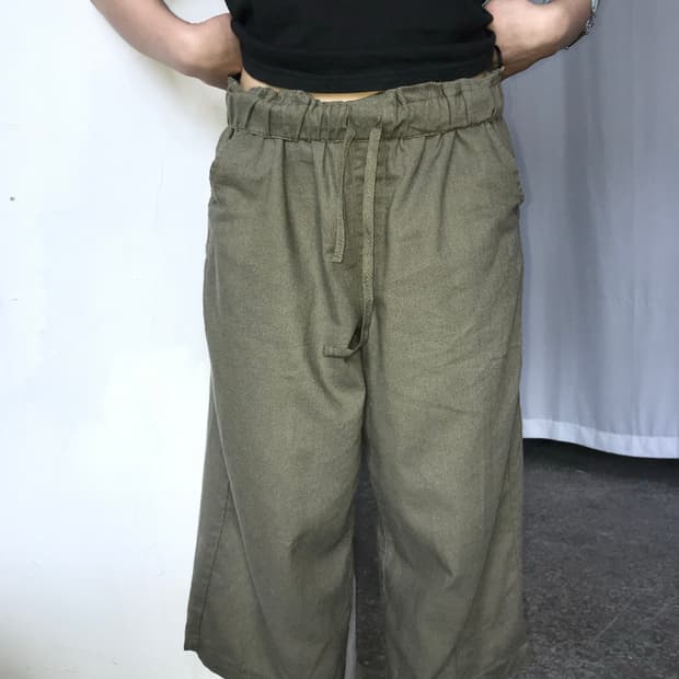 SELF+SERVICE 카키 팬츠