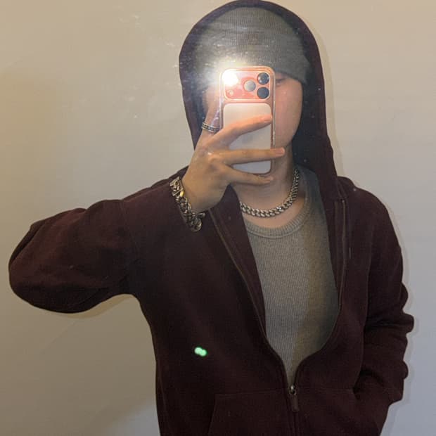 폴로 대장급 버건디 후드집업