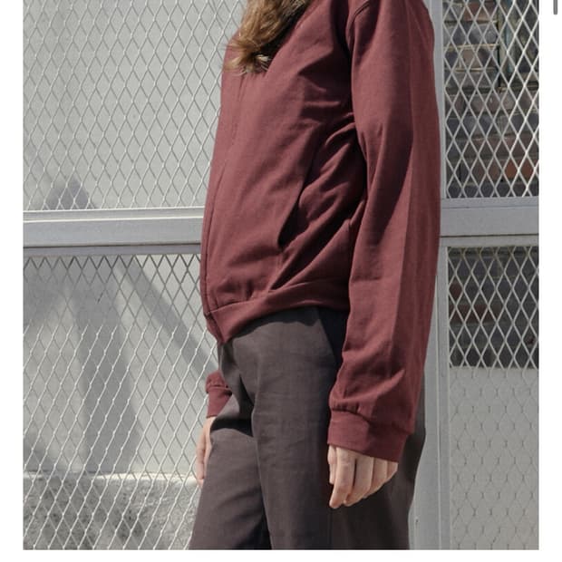 머듈 라운지 후드집업 버건디 3사이즈