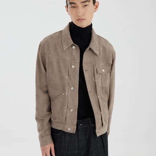 유스 트러커 자켓 Pleated Stud Trucker Jacket