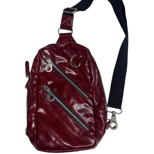 DOUBLE FOCUS 버건디 투웨이 슬링백 