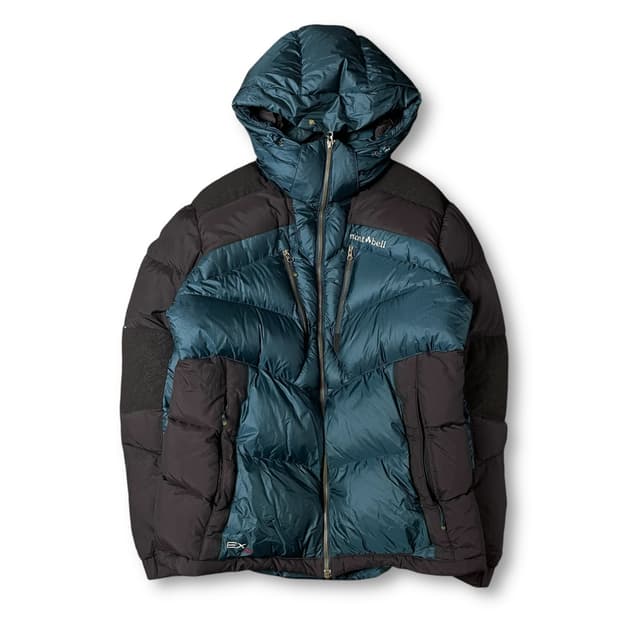 몽벨 투톤 배색 구스다운 패딩 점퍼 105