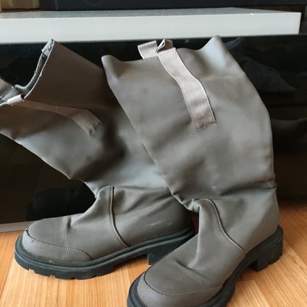 소프트 브라운 롱부츠