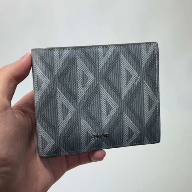 디올 CD 다이아몬드 캔버스 반지갑