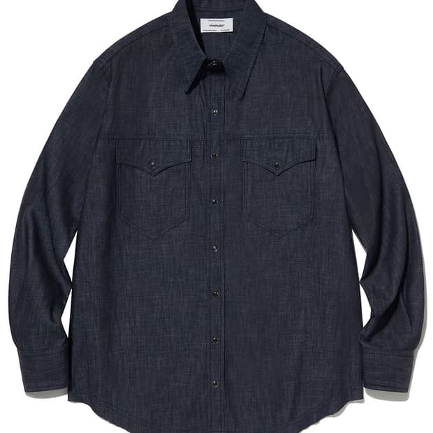 비바스튜디오 DENIM SHIRT INDIGO 인디고 데님 셔츠 L