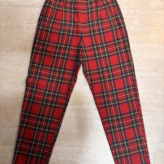 magliano 마리아노 레드 체크 바지 마그리아노