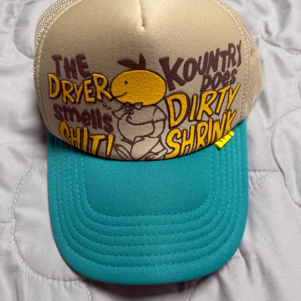 ( 상태 최상 ) 캐피탈 컨트리 더티 쉬링크 트러커캡 베이지 터콰이즈