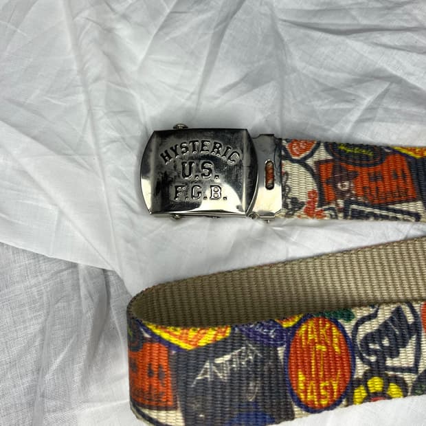 히스테릭 글래머 그래픽 웹 벨트