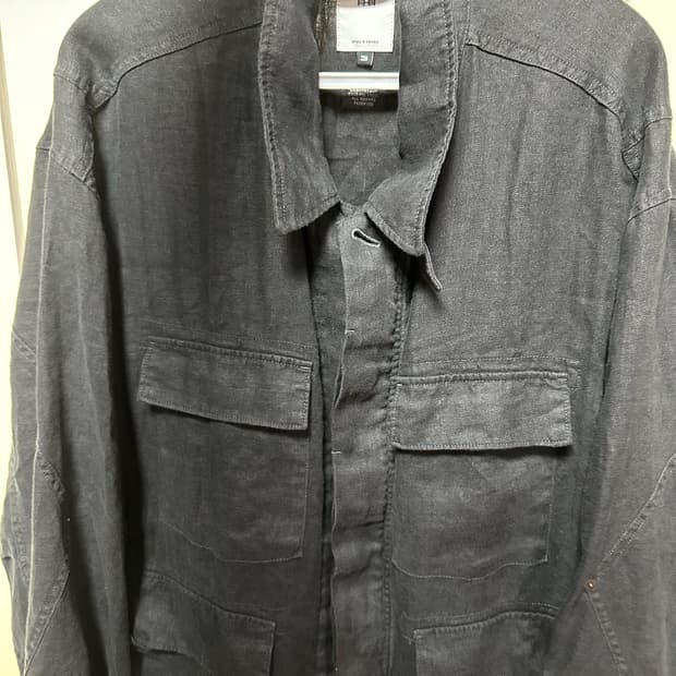 [3] 폴리테루 25fw 린넨 필드 자켓 블랙