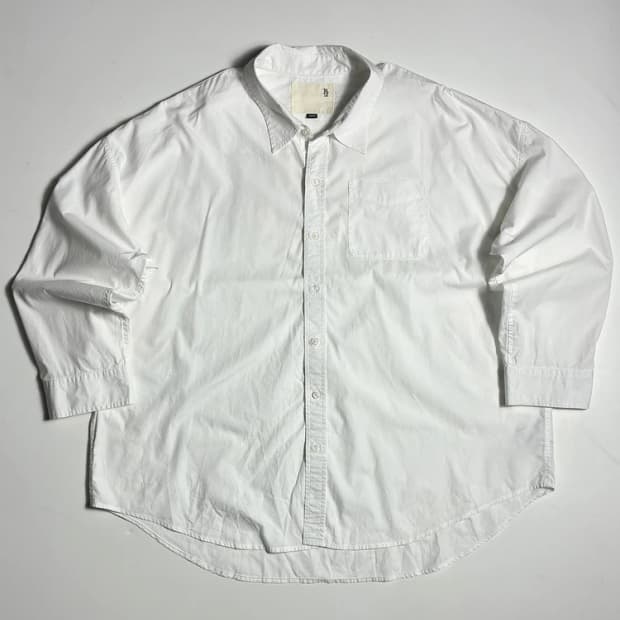 알써틴 R13 드롭 넥 옥스포드 화이트 셔츠 R3069