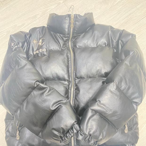 (1)떠그클럽 레더패딩 블랙