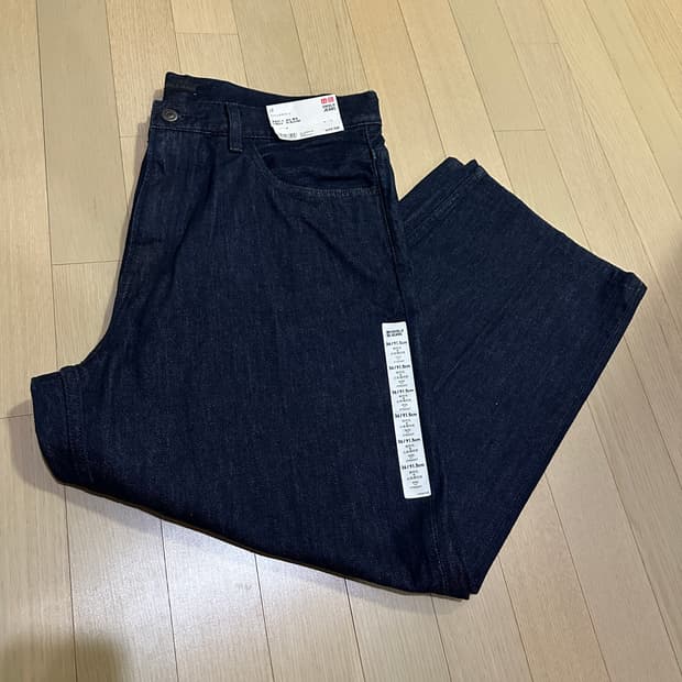 (새상품) 유니클로 와이드스트레이트 진 36(91.5)