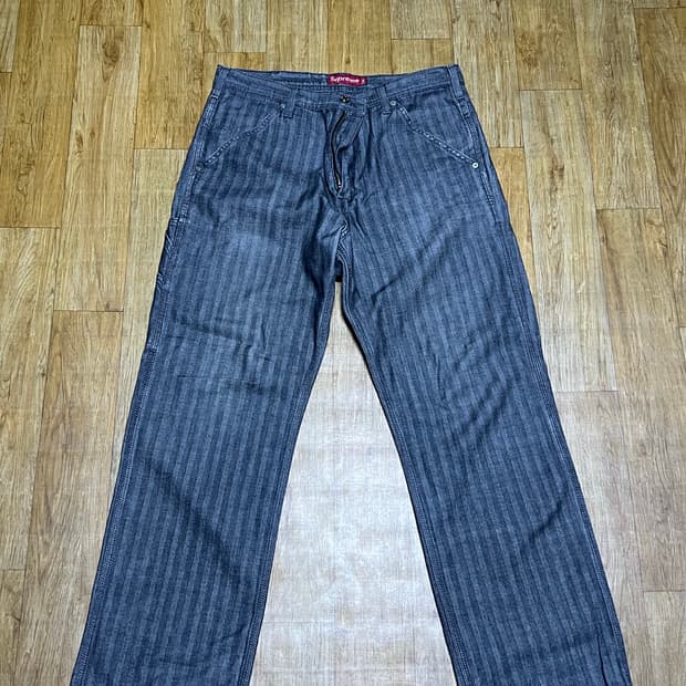 90s supreme stripe pants [madeinUSA]