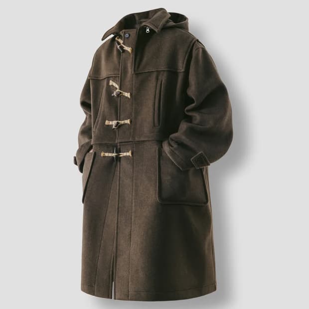앵글런(ANGLAN) Duffle Coat - Brown