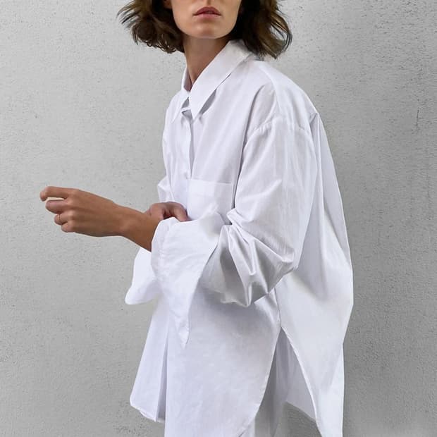 더 프랭키샵 lui 오가닉 코튼 화이트 셔츠 frankie shop