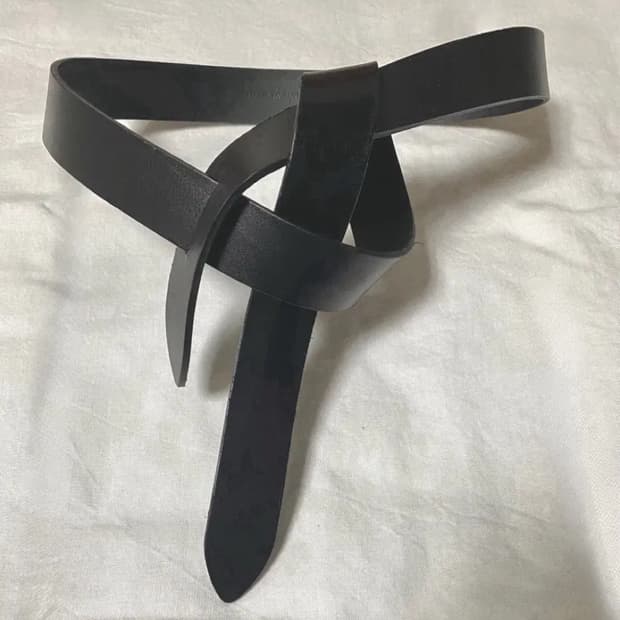 이자벨 마랑 레체 가죽 벨트 블랙