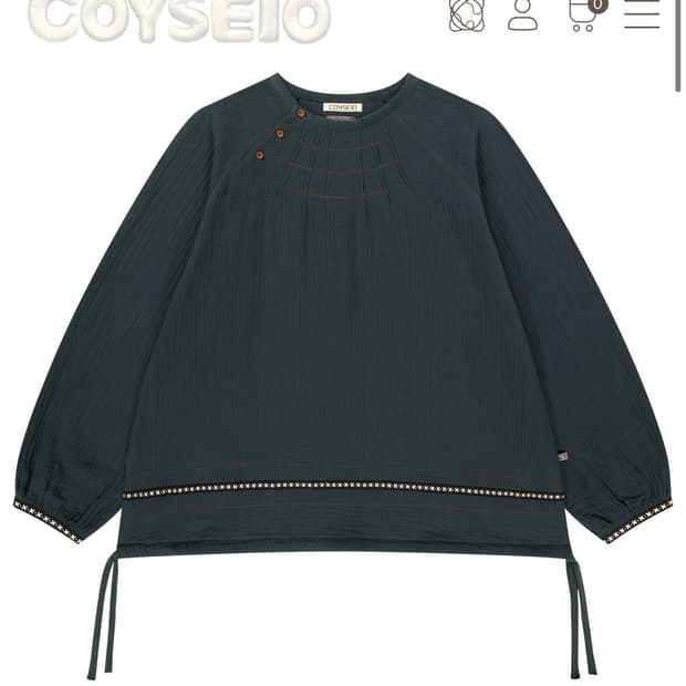 COYSEIO X BLYTHE ZIGZAG PINTUCK BLOUSE g