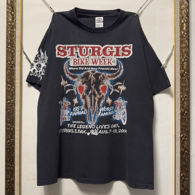 빈티지 00s Sturgis 바이커 티셔츠