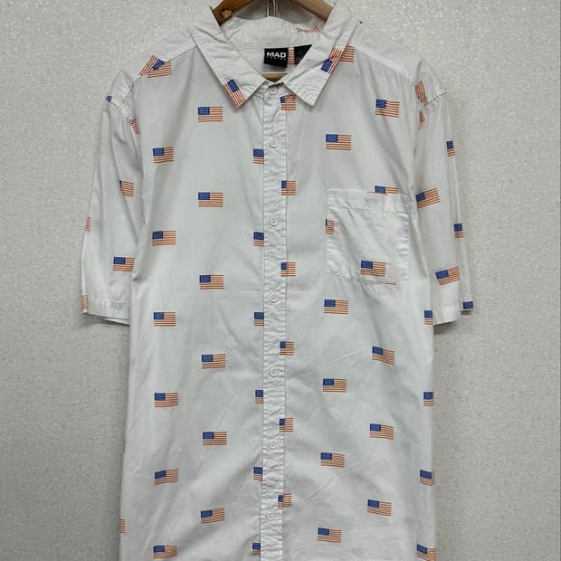 (2XL)성조기 패턴 셔츠-M2588