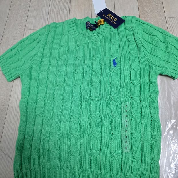 폴로 랄프로렌 케이블 니트 그린 S
