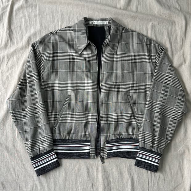 자라 18FW 컬랙션 체크자켓 M