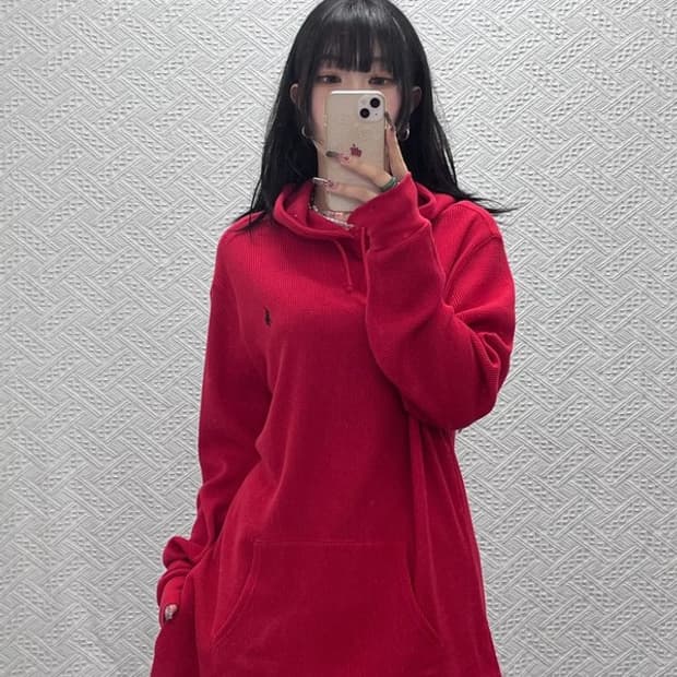 폴로 랄프로렌 빈티지 캐주얼 레트로 00s 와플 후드티 XL C11973